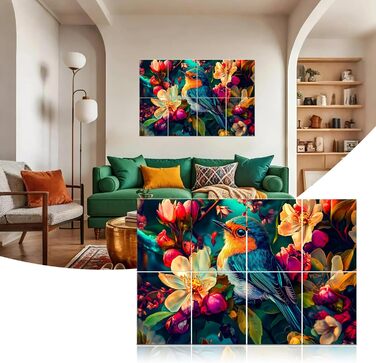 Акустичні гексагональні панелі Mollywell для шумоізоляції стін, 35.6 x 30.5 см, звукопоглинаючі плитки проти відлуння для вітальні та спальні, набір 8 шт, колір мікс (коричневий, чорний, бежевий)