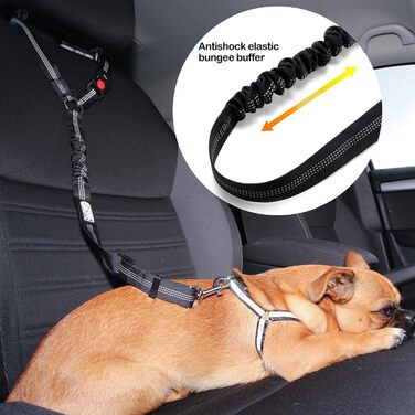 Авторемені для собак у машину, 2 шт. - безпечний пасок для тварин, кріплення на підголівник