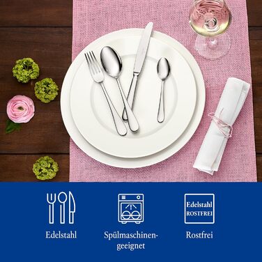 Villeroy & Boch – Oscar Tableware Set, 24 pieces, 6 people, Dishwasher-safe, Stainless Steel, Cutlery Set, Dinner Cutlery, Knife Fork Spoon Set, Cutlery Set, Stainless Steel Cutlery, Stainless Steel
