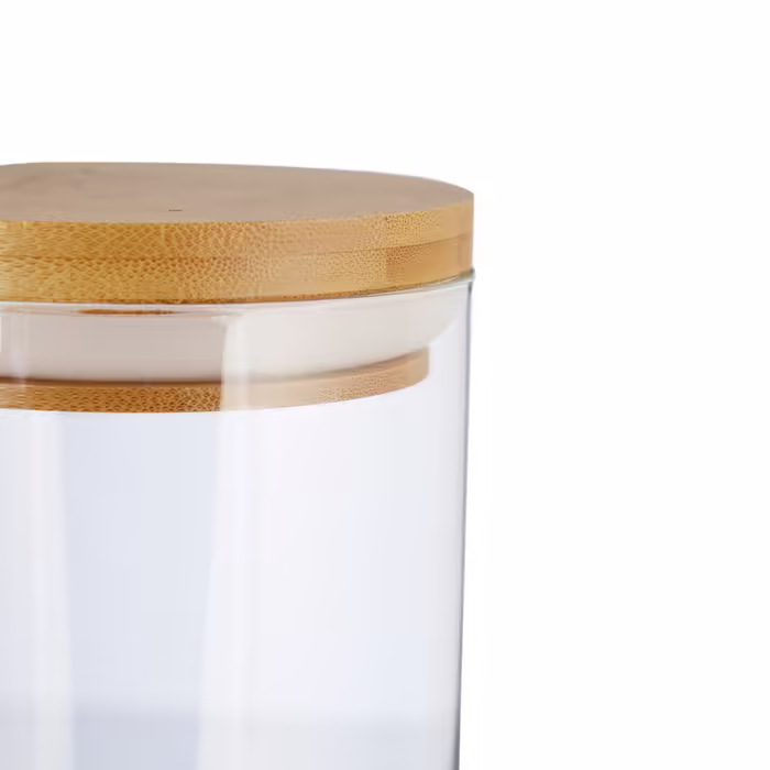 Relaxdays Set of 3 Glass Storage Containers, 600 ml