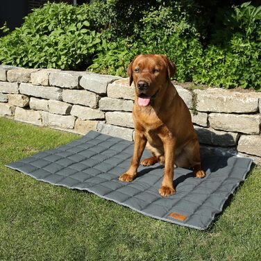 Килимок для собак Your Gear 120x80 см з органічної бавовни Oeko-Tex | Ортопедичний лежак для великих собак, водовідштовхуючий, миючий та стійкий до подряпин. Підходить для дому та вулиці