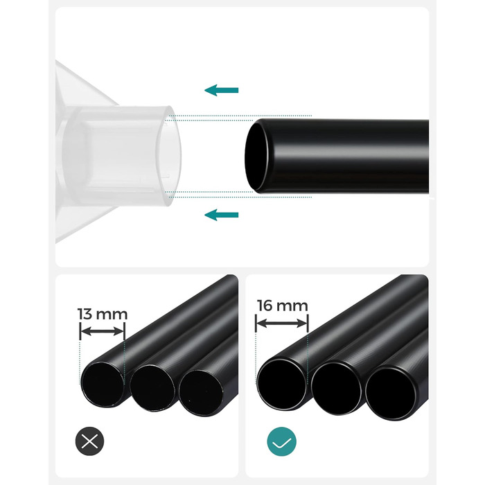 SONGMICS Wardrobe, Clothes Closet, 45 x 170 x 167 cm, 4 Hanging Shelves, with Shelves, 4 Side Pockets, Lots of Space, for Bedroom, Living Room, Black RYG094B02