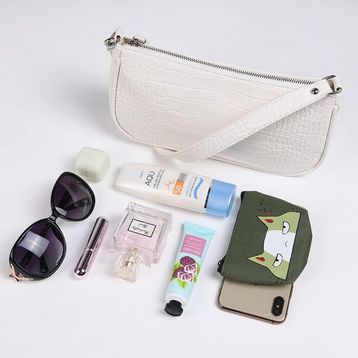 Сумка жіноча через плече крокодиляча шкіра ретро вінтаж міні біла – класична сумка-шопер (#1)