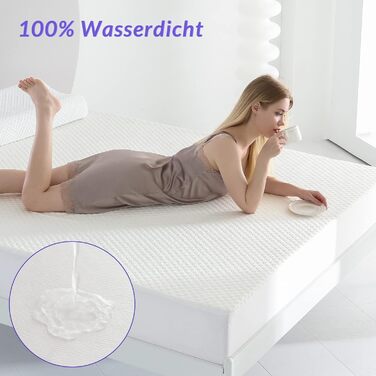 Coriwell Mattress Protector Waterproof - 180 x 200 cm Mattress Cover Mattress Pad Breathable Mattress Cover Mattress Protector made of Bamboo Mattress Protection - Mattress Protector