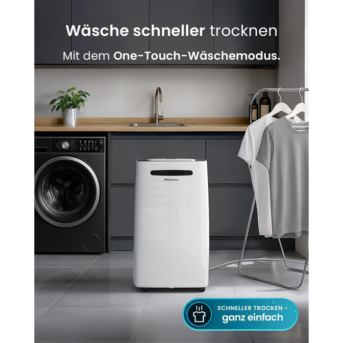 Про Бріз - Вологопоглинач повітря 25л/добу, 30 м², 4 режими, таймер, Smart App - від вологи та плісняви