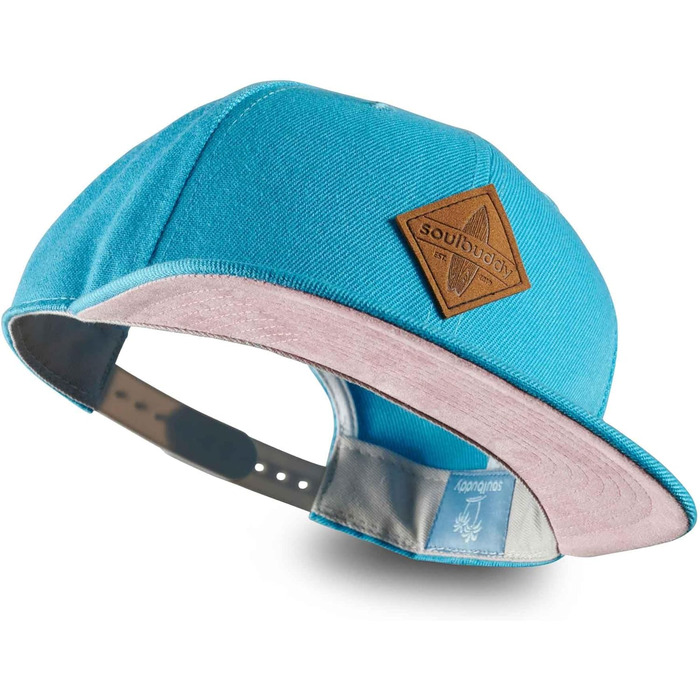 Кепка Soulbuddy Snapback - унісекс, стильна кепка для чоловіків та жінок, для повсякденного використання та відпочинку, бейсболка, універсальний розмір (Skyblue-Pink)