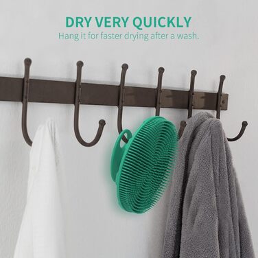 Силіконова щітка для тіла BEAUTAIL, м'яка пілінг-щітка для тіла, для жінок та чоловіків, чутлива шкіра, 1 шт. (Зелена)