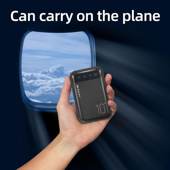 Портативний зарядний пристрій Power Bank 10000mAh з 2 USB виходами та USB-C входом (Чорний)