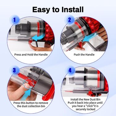 Контейнер для пилу Dyson V10, V12, V27: Замінна частина для пилососів Dyson