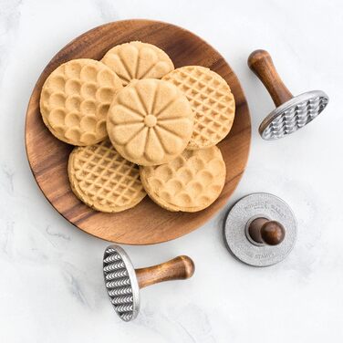 Nordic Ware Cookie Stamps with Wooden Handle 