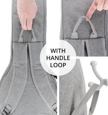 Шейман WGB-115 GY Преміум-лайн Гітарний кейс для акустичної гітари (та електрогітари) - Водовідштовхувальне та міцне покриття, регульовані ремені, сумка-органайзер