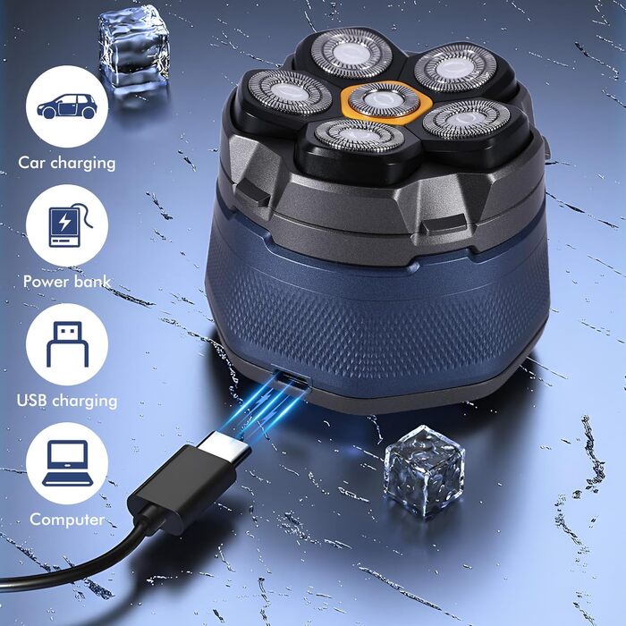 Електричний чоловічий голчастий тример ALLOMN для голизни, бездротовий, вологостійкий, з ротаційними лезами та магнітним голчастим блоком