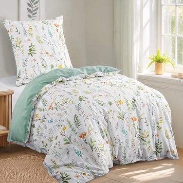 Комплект постільної білизни RUIKASI 135x200, бавовна, 4 частини, антрацит. Геометричний дизайн, застібка-блискавка