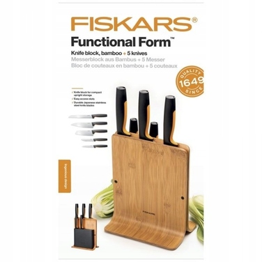 Набір ножів у підставці Fiskars Functional Form, 5 предметів