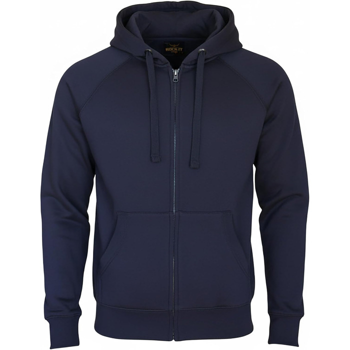 Світшот ROCK-IT з капюшоном Slim Fit для чоловіків, Heavy Hoodie на блискавці, Ziphood, Workerhoodie, чорний, червоний, зелений, темно-синій, темно-сірий, синій, XXL [S-3XL]