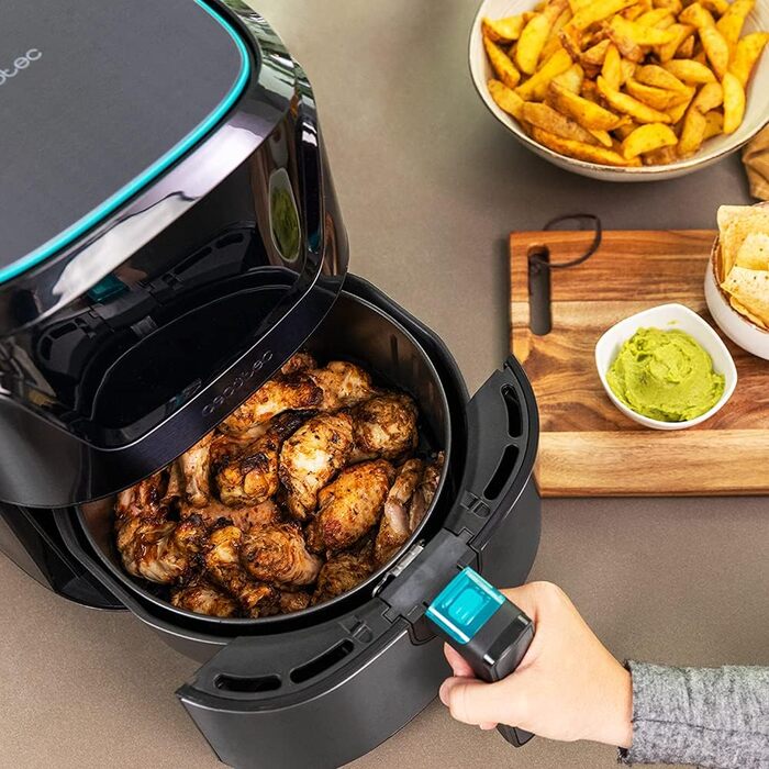 Фритюрниця Cecotec Cecofry Advance InoxDark 3.5L, 1500W, без олії, 8 режимів, PerfectCook, термостат, цифровий дисплей