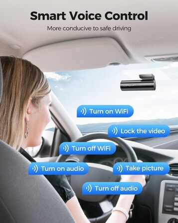 Відеореєстратор AZDOME Dashcam Auto Vorne Hinten 4K+1080P з WiFi, GPS, ADAS, Super Nachtsicht, G-Sensor та Parküberwachung