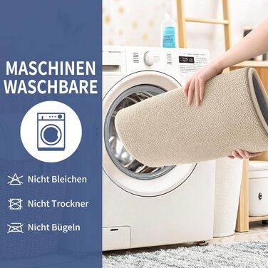 Килимок для ванної кімнати Homaxy з піною пам'яті, м'який, неслизький, миючий, товстий, вбираючий, 50x76 см, бежевий