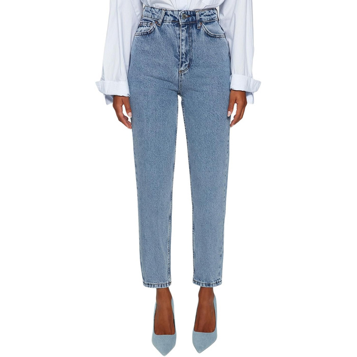 Джинси жіночі Trendyol Mama Jeans висока талія прямі Indigo 42