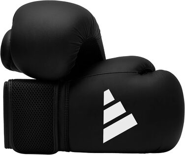 Боксерські рукавички Adidas Hybrid 25 - модель для початківців (Чорний, 6 oz)