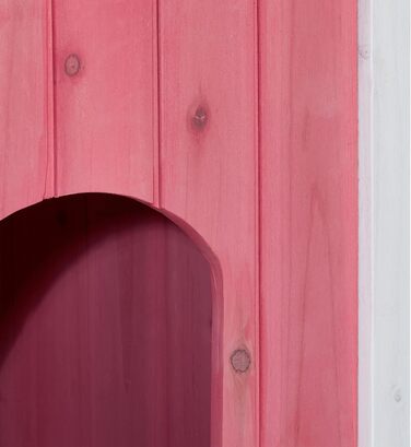 Кіт-будинок Relaxdays з тканини, червоно-білий, 71.5 x 62.5 x 44 см, 2 входи, складаний