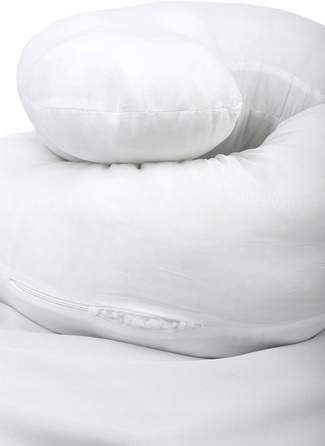 Подушка для сну Babymam, біла, силіконові кульки, 3в1