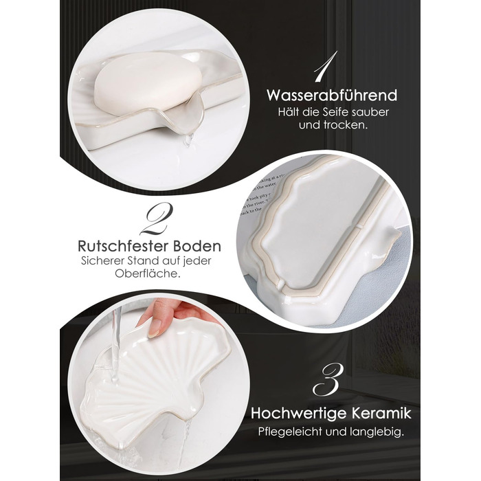 Керамічна мильниця з піддоном Antis's Home, зелена, для ванної кімнати, душа та умивальника, сучасний дизайн