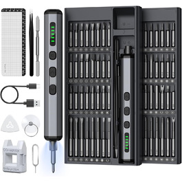Набір мініатюрних електричних викруток 72 в 1 - прецизійний акумуляторний набір для ремонту окулярів, годинників, телефонів, ноутбуків