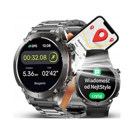 Чоловічий спортивний смарт-годинник NejtStyle з GPS, функцією дзвінків та українським меню, чорний