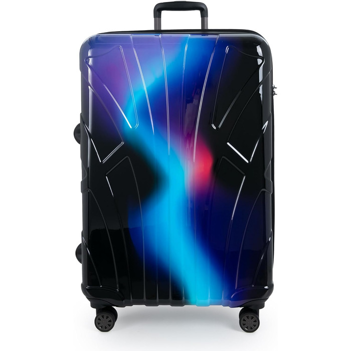 Чохол-валіза Suitline з жорстким корпусом, XL, 76 см, 96-110 літрів, ABS, TSA, Неоновий блакитний