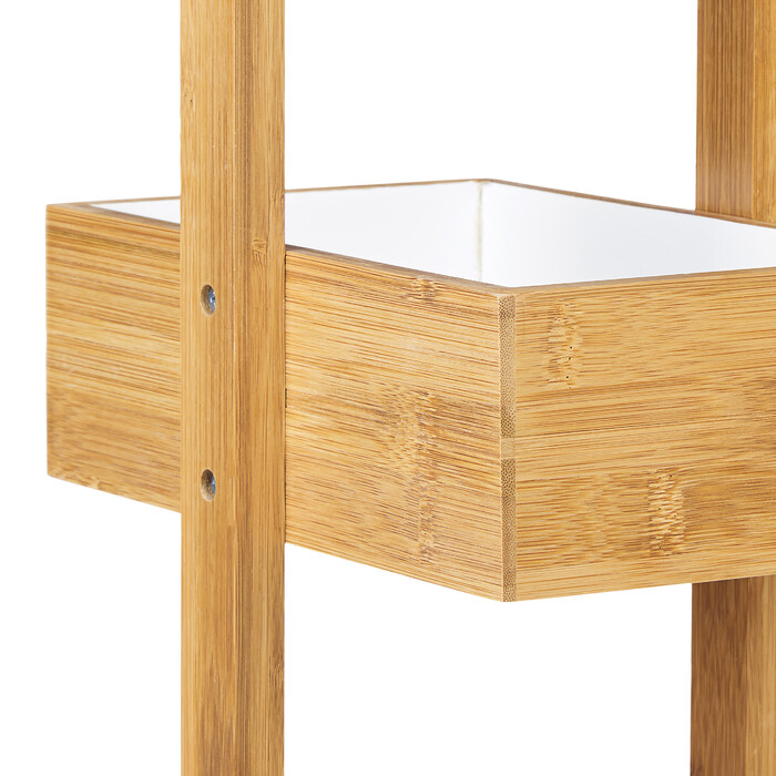 Relaxdays Bamboo Bathroom Shelf with 4 Shelves