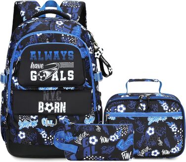 Набір шкільних рюкзаків Makukke для підлітків, геймерський рюкзак з ланч-боксом та пеналом, подарунок. Підходить для початкової та середньої школи