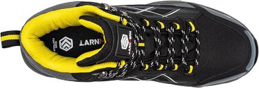 Черевики безпеки LARNMERN для чоловіків та жінок, SRC, антистатичні, з металевим носком, протиударні, легкі, комфортні, дихаючі, чорні/сірі, 42.5 EU