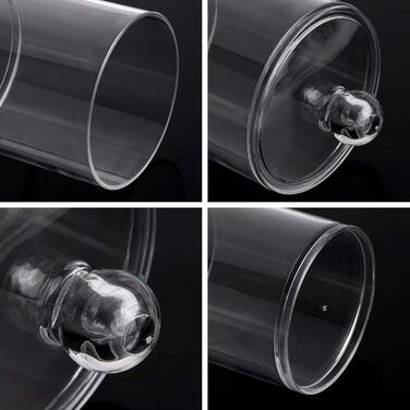 Набір контейнерів для ватних паличок, кульок та дисків Tbestmax, 3 шт. з дерев'яними кришками, 340 мл (12oz)