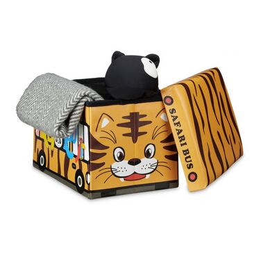 Relaxdays Foldable Toy Box with Storage Space