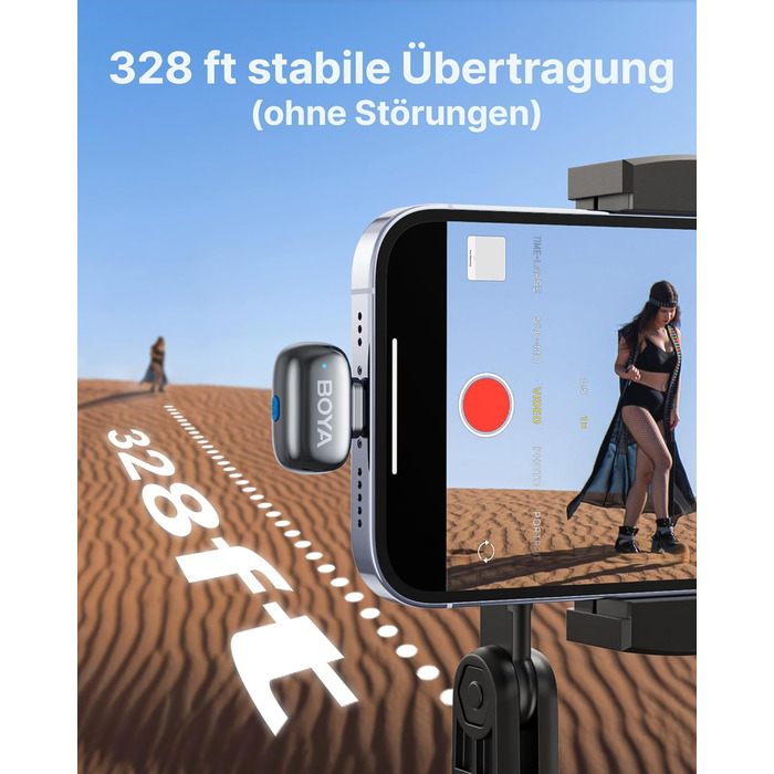 BOYA MINI 2: Бездротовий мікрофон-лавал'єр для iPhone, Android, Vlogging, YouTube, інтерв'ю (Space Silver)