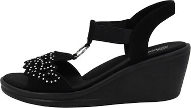 Skechers Rumblers - жіночі сандалі на танкетці, чорні (40 EU)