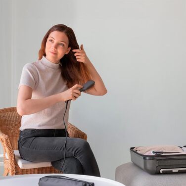 Електрична випрямляч Cecotec Bamba InstantCare 900 Perfect Brush з кератином та аргановою олією, 61 Вт, регульована температура, автоматичне вимкнення