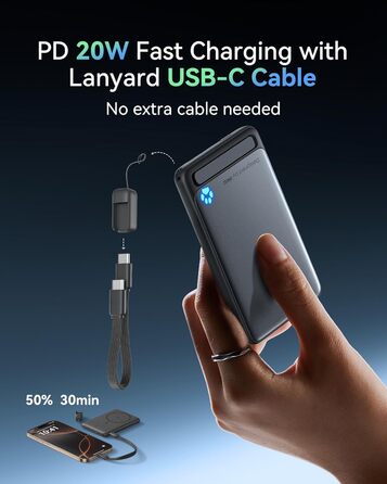 Power Bank INIU Magsafe 20W (5000mAh) з магнітним кріпленням, Qi2, USB-C, стійка, для iPhone 16/15/14/13/12 (Рожевий)