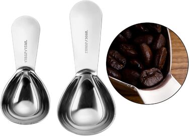 30ml and 15ml pieces, coffee measuring spoons, sugar, tea measuring, tablespoon, baking, utensil, cooking tool, measuring cup