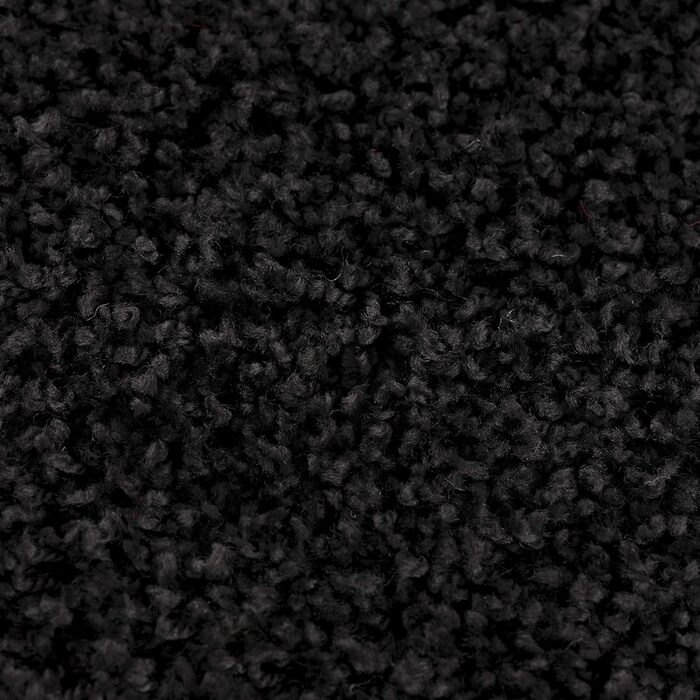 Килимок для вітальні Impression - Екологічний сертифікований килим, однотонний - 80x150 см (Чорний, діаметр 200 см)