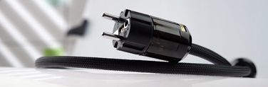 Кабель живлення 230V CROSS-TECH у тканинному обплетенні, 0,75 м