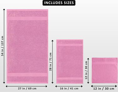 Набір рушників для ванни Utopia Towels, 100% бавовна, 8 предметів (2 великі, 2 ручні, 4 маленькі), м'які та гігроскопічні