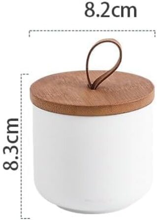 Керамічна банка для цукру, кави, чаю та спецій з кришкою (260 мл, біла)