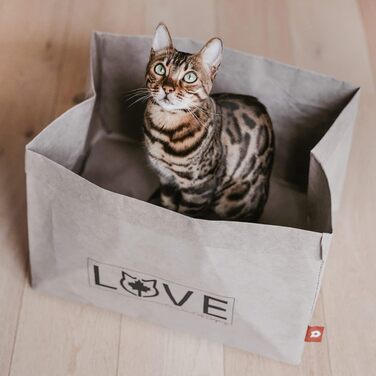 Котяче ліжко CanadianCat Kuschelbett - затишне ліжечко для котів, які люблять картон та папір, 45 x 35 x 35 см