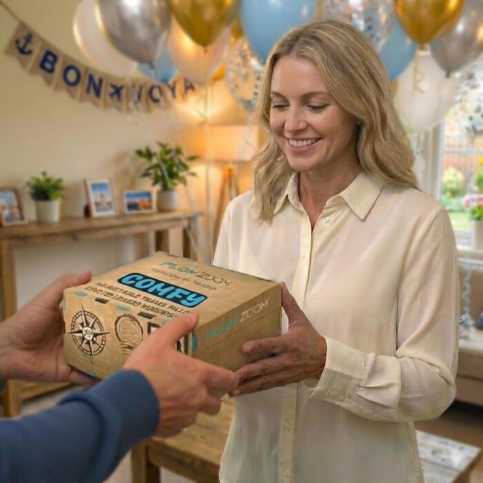 Подушка для шиї FLOWZOOM Dream Pro з додатковою бічною підтримкою та регульованим кріпленням на липучці - подушка для подорожей у літак з піною з пам'яті - з чохлом та подарунковою упаковкою - Чорний