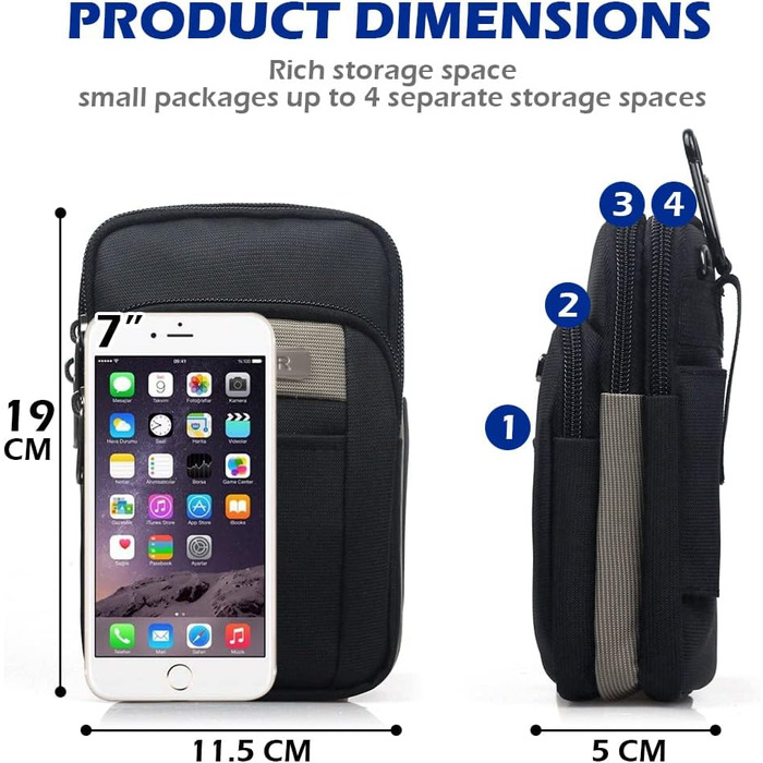 Чоловіча нагрудна сумка SPAHER: компактна, для телефону, на плече, поясна, для подорожей, хакі