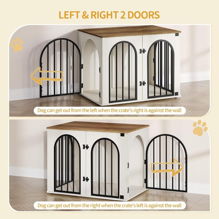 Сучасна собача будка-меблі Hzuaneri DFC85101B, 80 см, 3 двері, коричнева