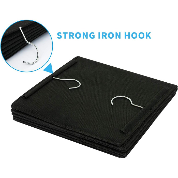 Настінна полиця-органайзер з 5 відділеннями, 30 x 30 x 108 см, чорний (2 шт.)