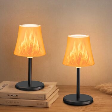 Настільна лампа LED акумуляторна бездротова 2 шт, димується, RGB, сенсорна, водонепроникна IP54 для спальні, вітальні, балкону